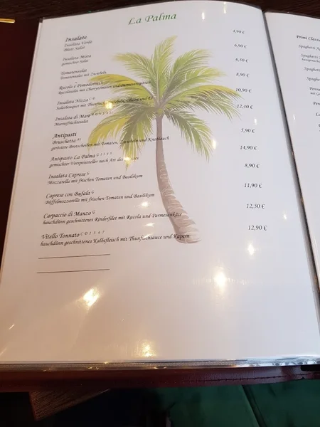 menu 0 of Trattoria Pizzeria La Palma