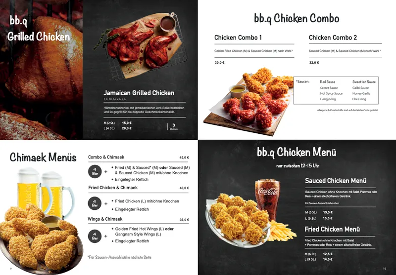 menu 2 of bbq Chicken Mannheim
