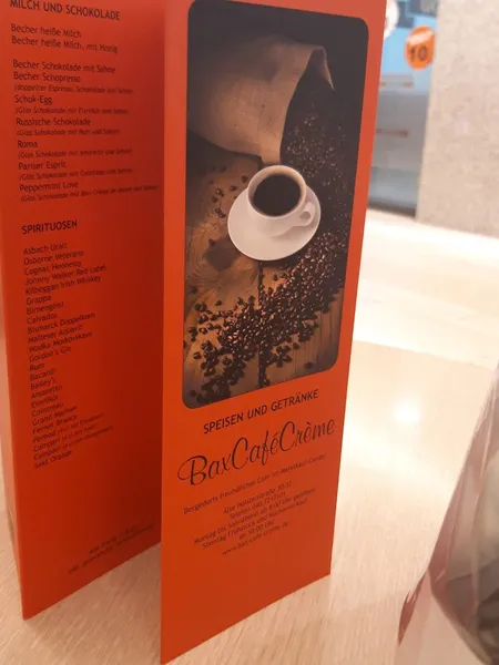menu 2 of Bax Café Creme