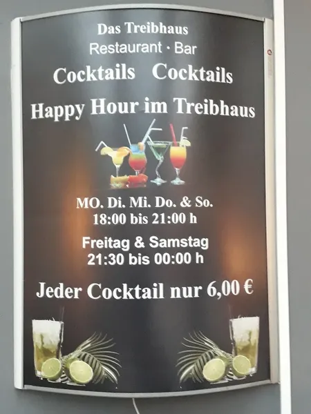 menu 2 of Das Treibhaus