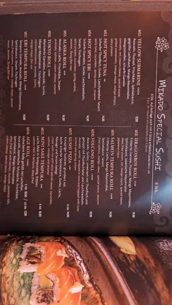 menu 0 of Mikado Cuisine