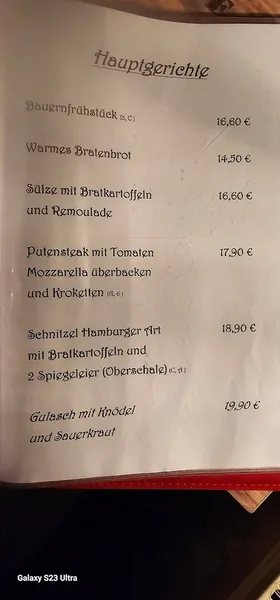 menu 0 of Gaststätte „Zur Einheit“