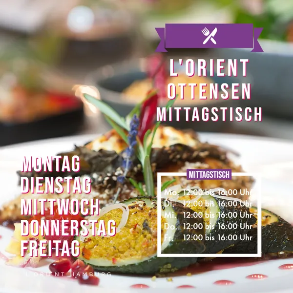 menu 1 of L’Orient Restaurant Libanais