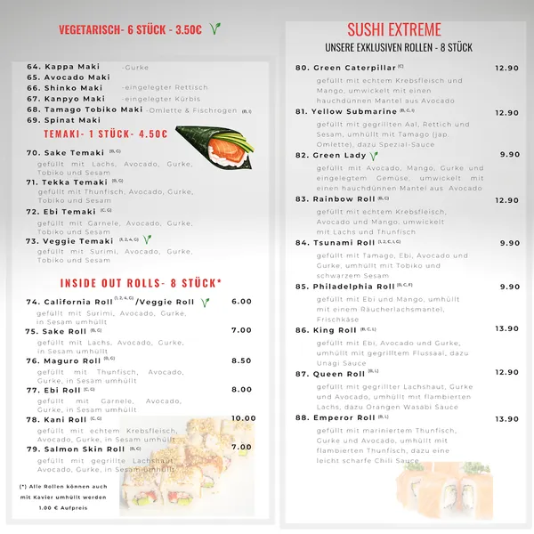 menu 0 of Sushi Lounge