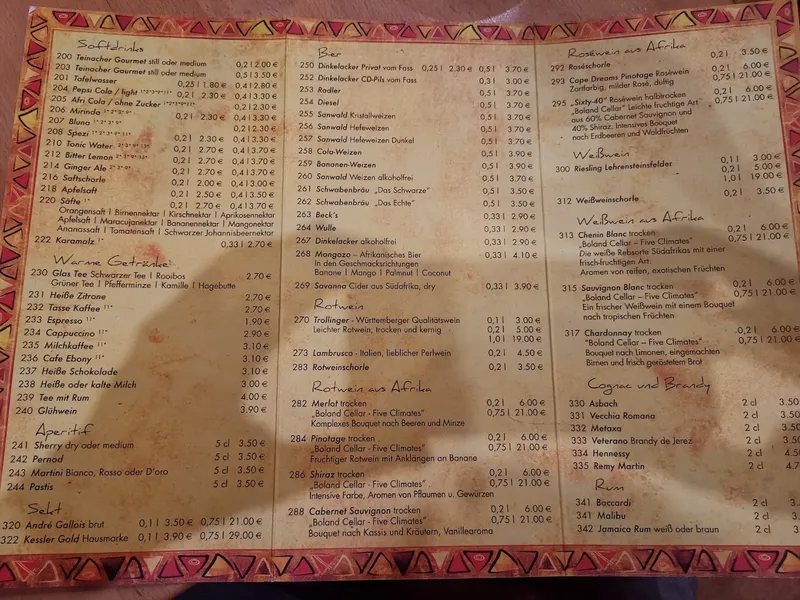menu 2 of Ebony