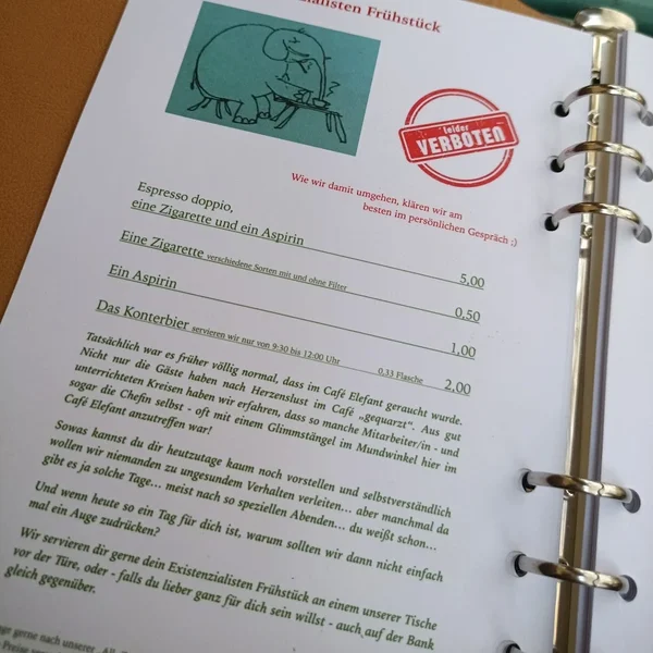 menu 2 of Café Elefant