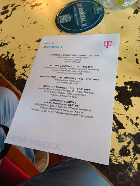 menu 0 of Herr Pimock