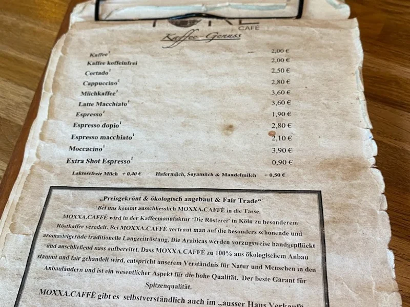 menu 0 of Café Toré