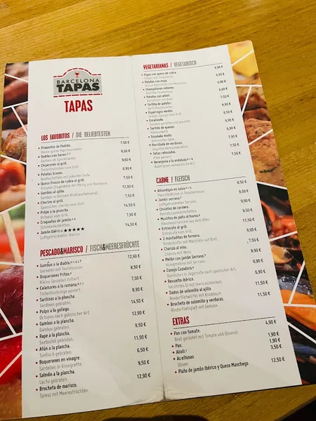 menu 0 of Barcelona Tapas Altona