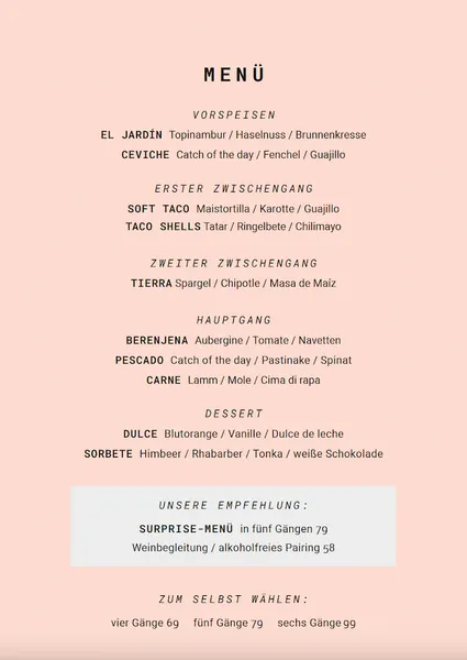 menu 0 of Salt & Silver - Restaurants