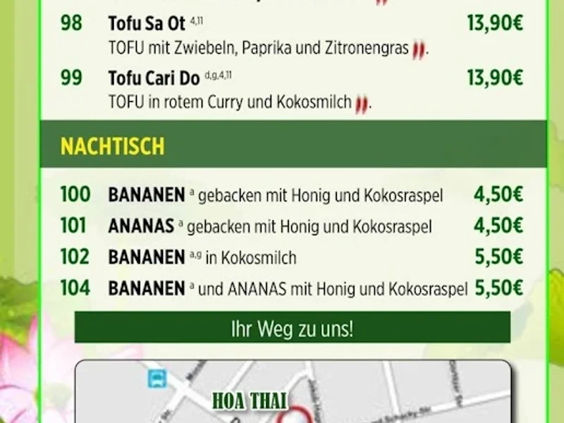 menu 0 of Hoa Thai Restaurant