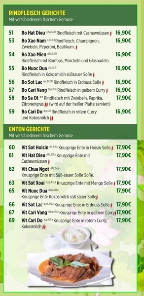 menu 1 of Hoa Thai Restaurant