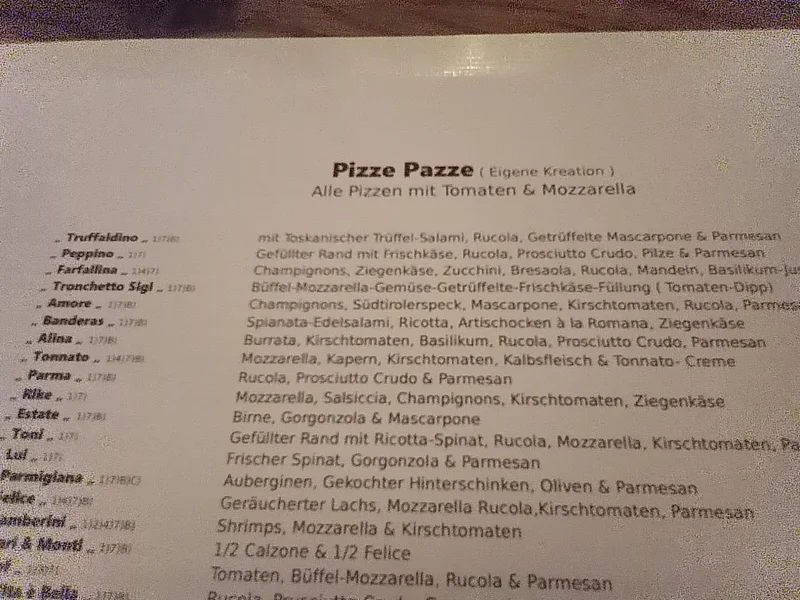 menu 0 of Osteria da Massimo (La Vita è Bella)