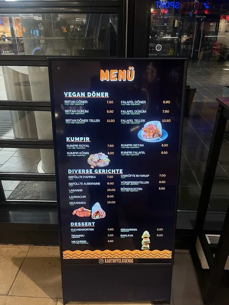 menu 1 of KARTOFFELKÖNIG RIEM (vegan Döner und Kumpir)