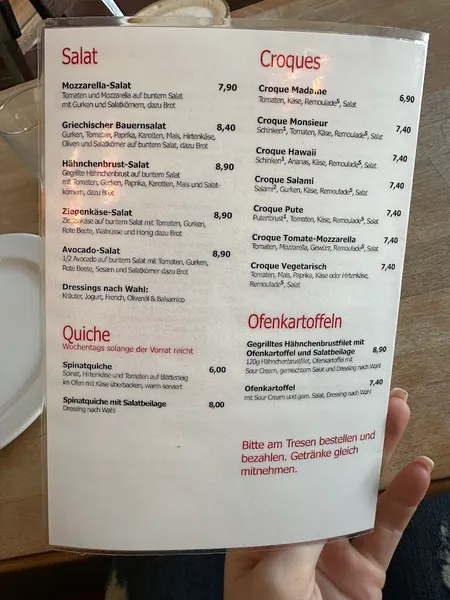 menu 0 of Café MAY