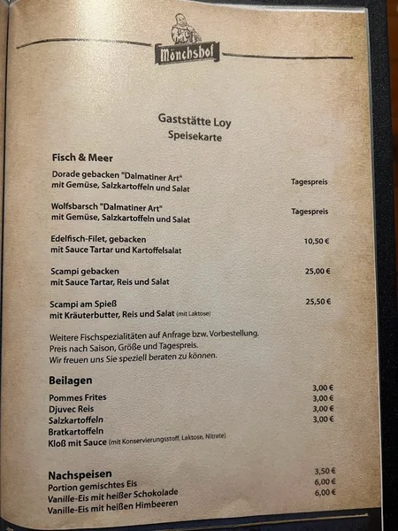 menu 0 of Gaststätte Loy