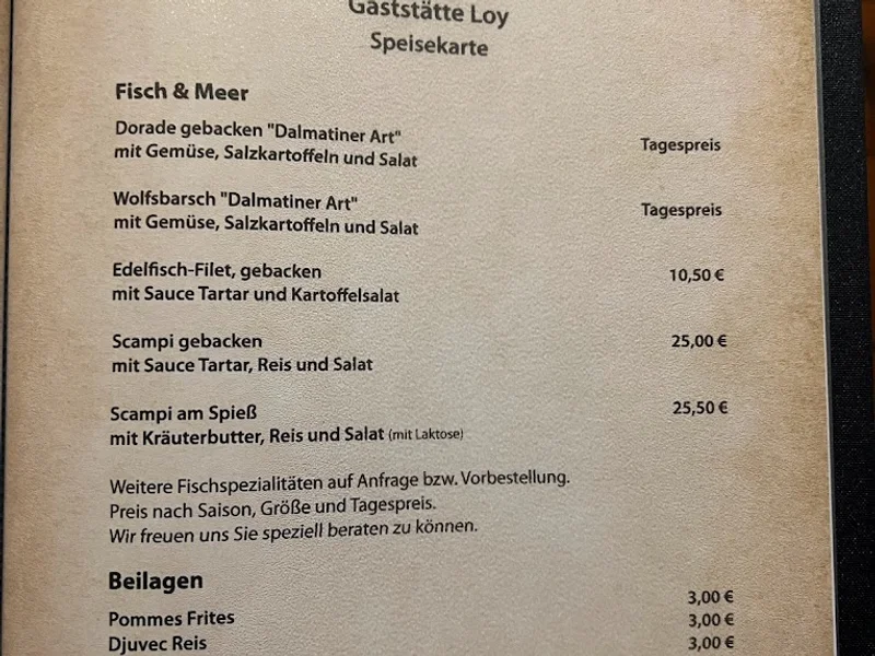 menu 0 of Gaststätte Loy