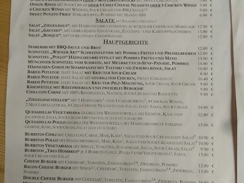 menu 1 of Ziegelhaus