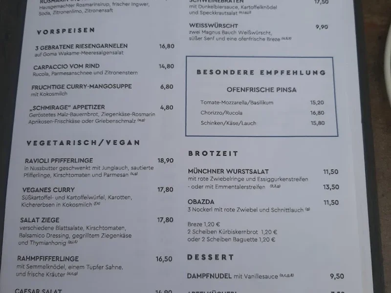menu 1 of Café Ludwig