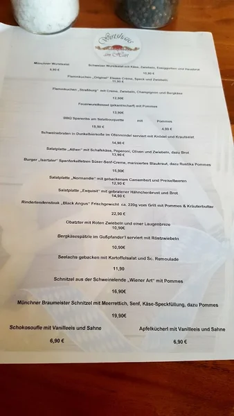 menu 1 of Wirtshaus am Hart