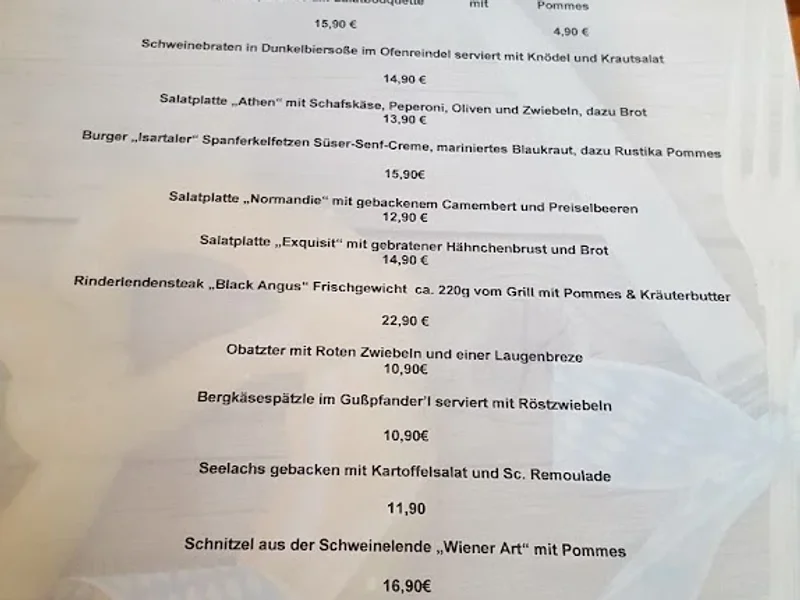 menu 1 of Wirtshaus am Hart