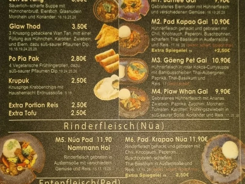 menu 1 of Rabiang Thai Restaurant