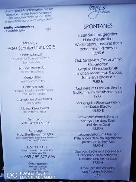 menu 0 of Tony`s EssBar