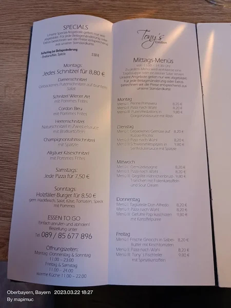 menu 1 of Tony`s EssBar