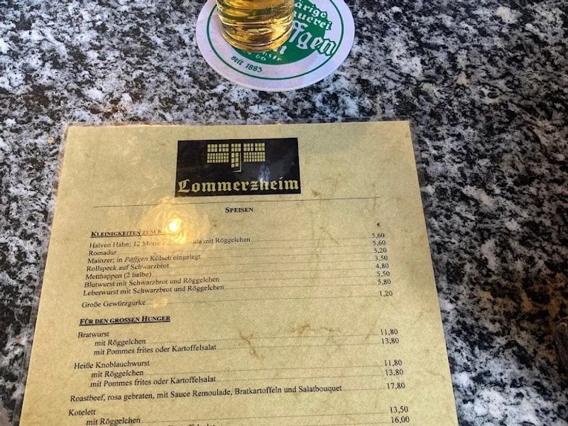 menu 2 of Lommerzheim