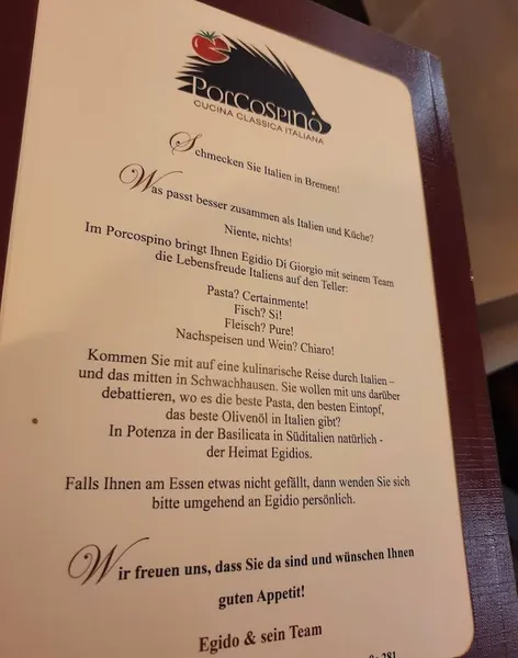 menu 0 of Porcospino