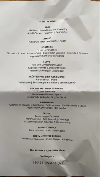 menu 0 of Das Kulinariat