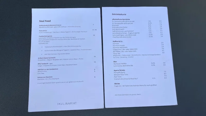 menu 1 of Das Kulinariat