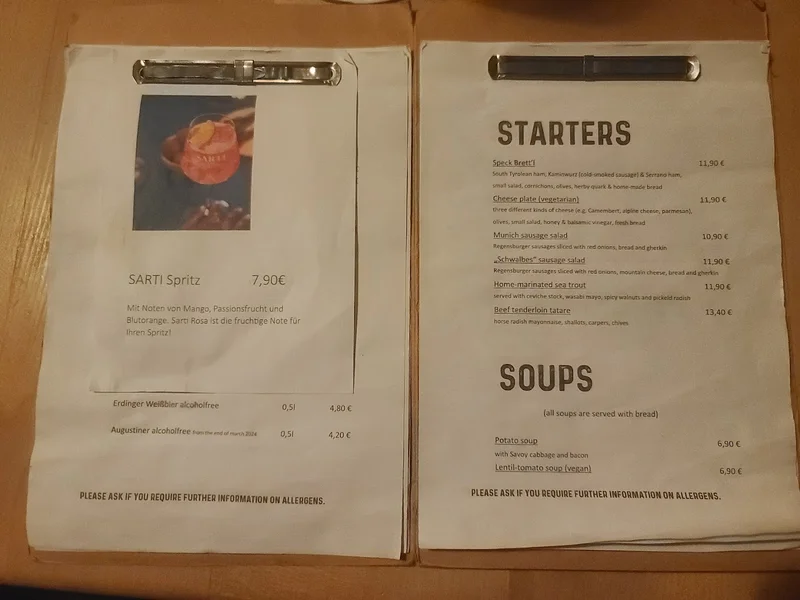 menu 1 of Zur Schwalbe