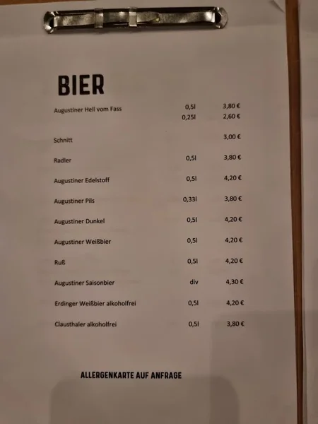 menu 2 of Zur Schwalbe