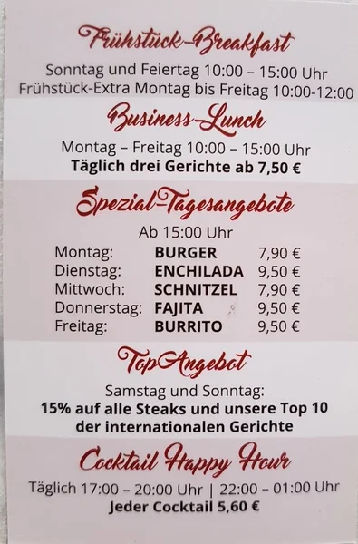 menu 1 of Red Pepper