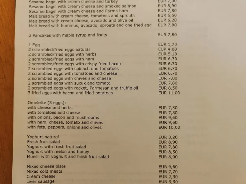 menu 0 of Cafe Westend Gaststättenbetriebs GmbH