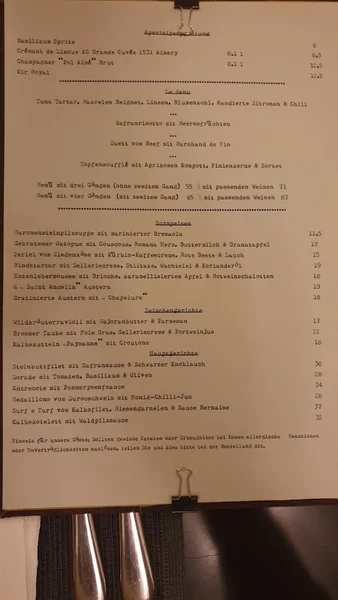 menu 1 of Restaurant Marais Soir