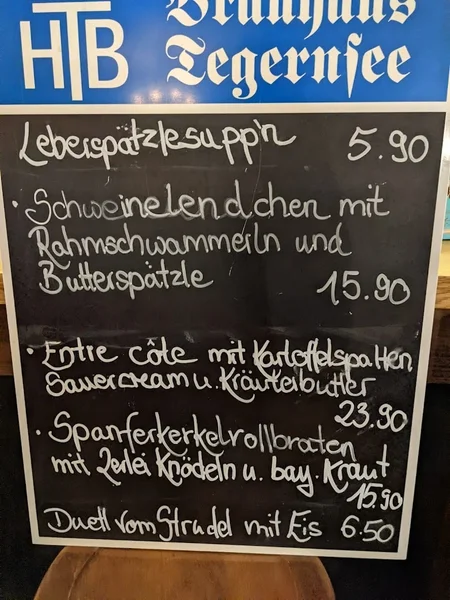 menu 0 of Schwanthaler Wirtshaus