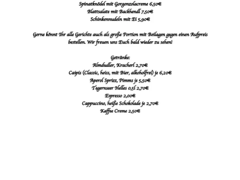 menu 1 of Schwanthaler Wirtshaus