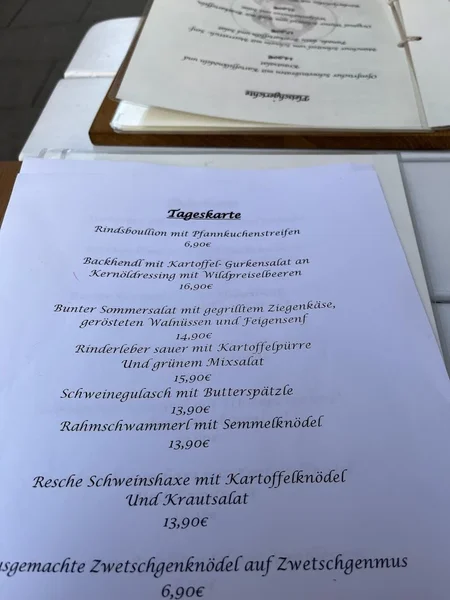 menu 2 of Schwanthaler Wirtshaus