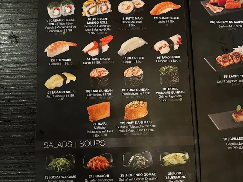 menu 1 of Okinii Köln