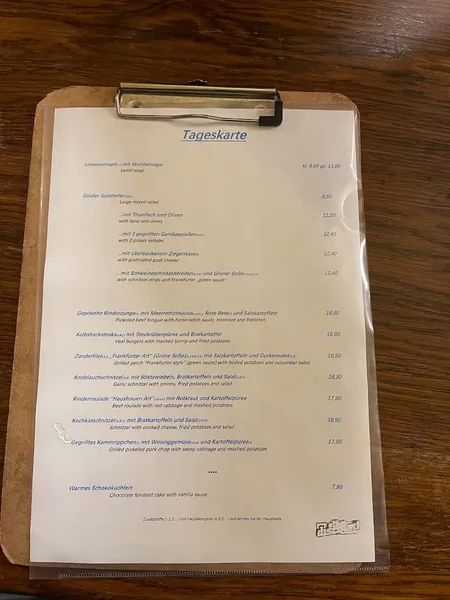 menu 2 of Apfelweinwirtschaft Dauth-Schneider