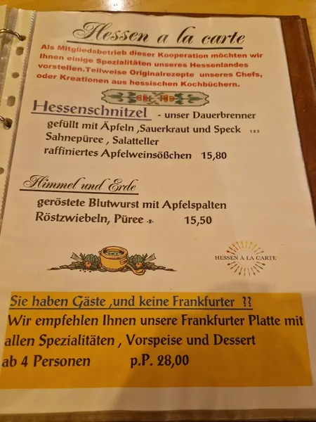menu 2 of Zur Schönen Müllerin