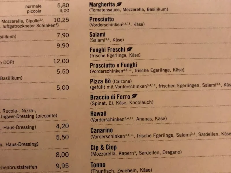 menu 2 of L'Osteria München Leopoldstraße