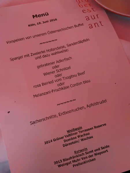 menu 1 of Gruber's Restaurant