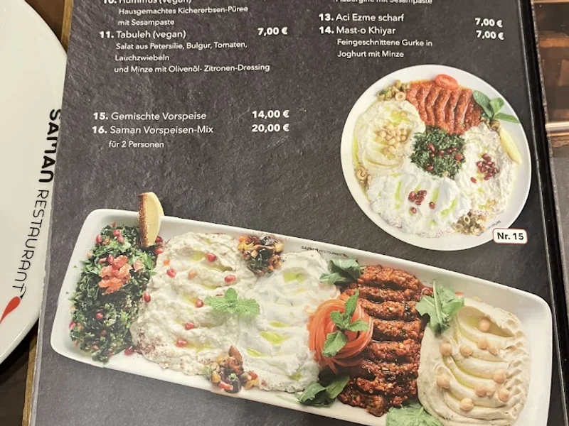 menu 2 of Saman Restaurant