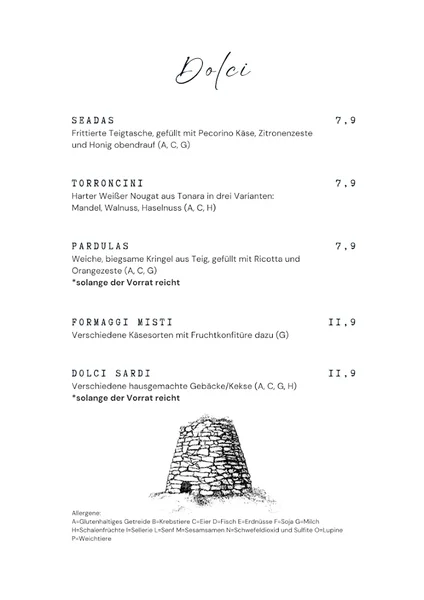 menu 0 of Domo Mea - Sardisches Restaurant