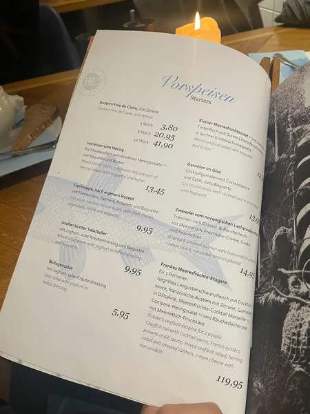 menu 2 of Fisch Franke