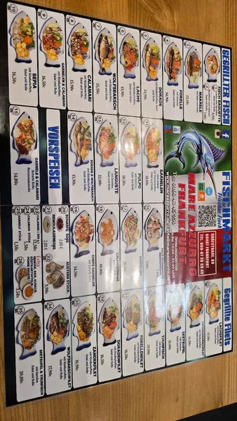 menu 1 of Mare Azzurro