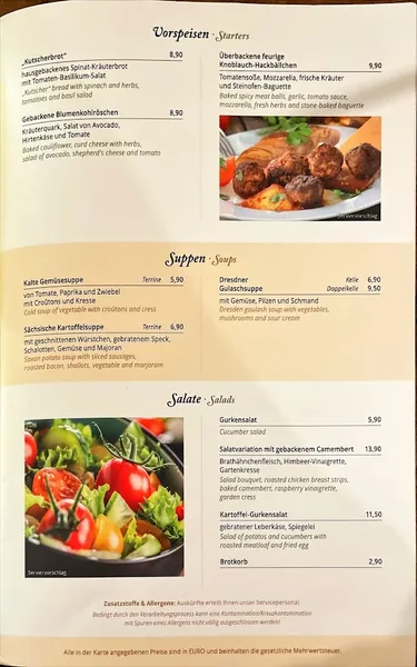 menu 1 of Kutscherschänke - Uriges Wirtshaus